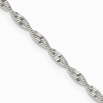 Sterling Silver 2mm Twisted Herringbone Chain Necklace 16"-24" - Product Photo