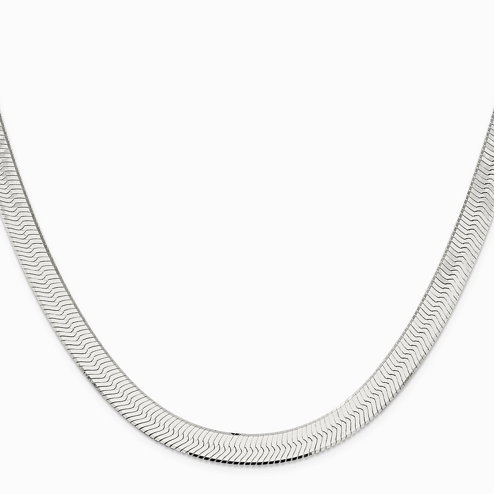 Sterling Silver 8.75mm Magic Herringbone Chain Necklace 18"-24" - Product Photo