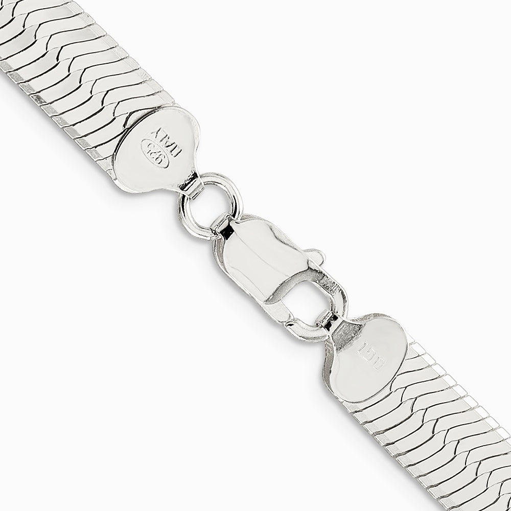 Sterling Silver 8.75mm Magic Herringbone Chain Necklace 18"-24" - Product Photo