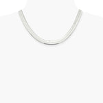 Sterling Silver 8.75mm Magic Herringbone Chain Necklace 18"-24" - Product Photo