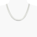 Sterling Silver 8.75mm Magic Herringbone Chain Necklace 18"-24" - Product Photo
