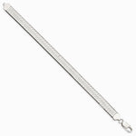 Sterling Silver 8.75mm Magic Herringbone Chain Bracelet 7"-8" - Product Photo