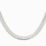 Sterling Silver Rhodium-plated 8.75mm Magic Herringbone Chain Necklace 18"-24" - Product Photo