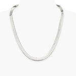 Sterling Silver Rhodium-plated 8.75mm Magic Herringbone Chain Necklace 18"-24" - Product Photo