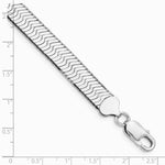 Sterling Silver Rhodium-plated 8.75mm Magic Herringbone Chain Bracelet 7"-8" - Product Photo
