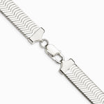 Sterling Silver 10.5mm Magic Herringbone Chain Necklace 18"-24" - Product Photo