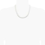 Sterling Silver 10.5mm Magic Herringbone Chain Necklace 18"-24" - Product Photo