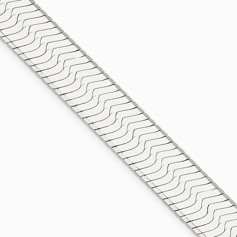 Sterling Silver 10.5mm Magic Herringbone Chain Necklace 18"-24"