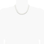 Sterling Silver Rhodium-plated 10.5mm Magic Herringbone Chain Necklace 18"-24" - Product Photo