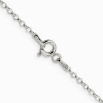 Sterling Silver 1.75mm Diamond-cut Rolo Cable Chain Necklace 16"-30" - Product Photo