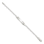 Sterling Silver Heart Baby ID Bracelet - Product Photo