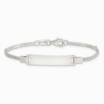 Sterling Silver Adjustable Baby ID Bracelet - Product Photo