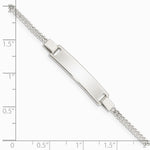 Sterling Silver Adjustable Baby ID Bracelet - Product Photo