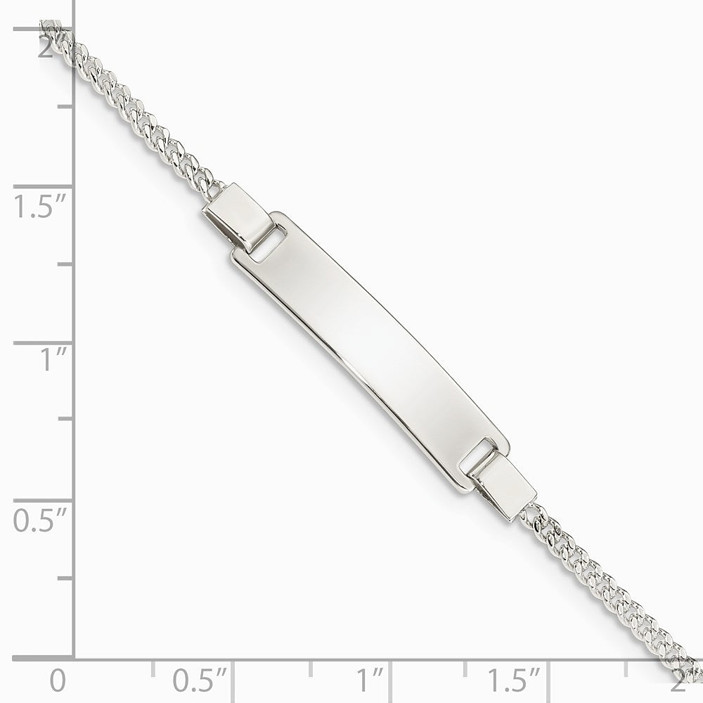 Sterling Silver Adjustable Baby ID Bracelet - Product Photo
