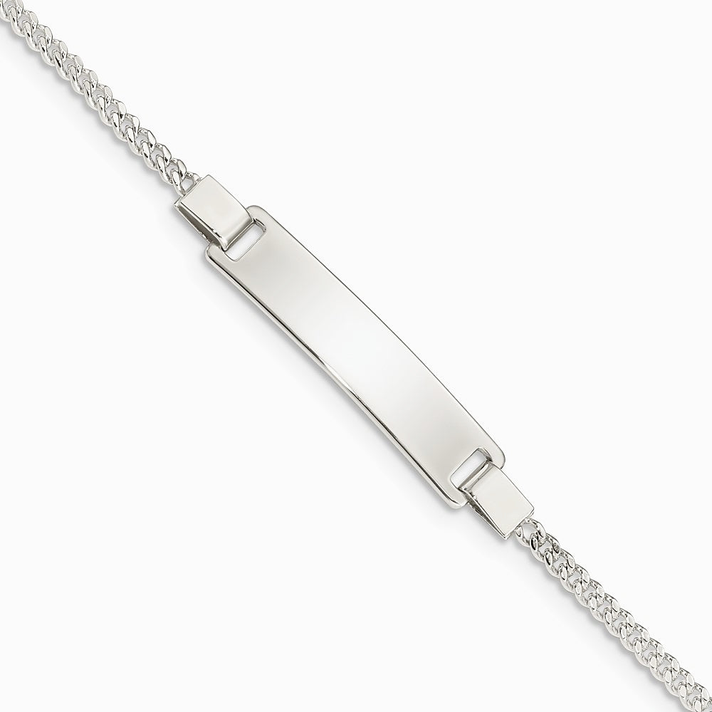 Sterling Silver Adjustable Baby ID Bracelet - Product Photo