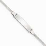 Sterling Silver Adjustable Baby ID Bracelet - Product Photo