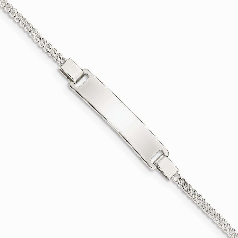 Sterling Silver Adjustable Baby ID Bracelet - Product Photo