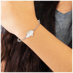 Sterling Silver Polished Angel Baby Engraveable ID Bracelet - Product Photo