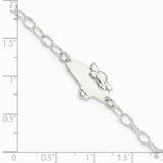 Sterling Silver Polished Angel Baby Engraveable ID Bracelet - Product Photo
