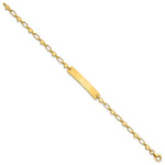 Sterling Silver/Flash Pl. Gold Tone Sterling Silver Gold-tone 6.5 inch Hearts - Product Photo