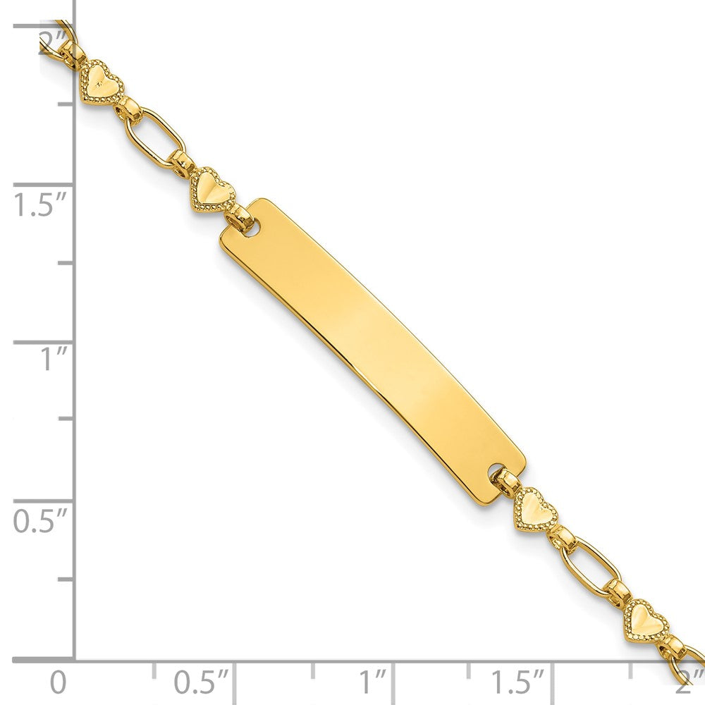 Sterling Silver/Flash Pl. Gold Tone Sterling Silver Gold-tone 6.5 inch Hearts - Product Photo
