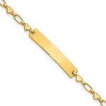Sterling Silver/Flash Pl. Gold Tone Sterling Silver Gold-tone 6.5 inch Hearts - Product Photo