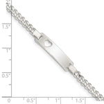 Sterling Silver Baby ID with Cut-out Heart Bracelet - Product Photo