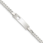 Sterling Silver Baby ID with Cut-out Heart Bracelet - Product Photo