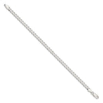 Sterling Silver 4.7mm Flat Curb Chain Bracelet 7"-10" - Product Photo