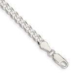 Sterling Silver 4.7mm Flat Curb Chain Bracelet 7"-10" - Product Photo