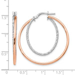 Leslie's Sterling Silver Rose-tone D/C Hoop Earrings - Product Photo