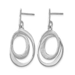 Leslie's SS RH-plated Radiant Essence Textured Post Dangle Earrings - Product Photo
