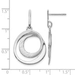 Leslie's SS RH-plated Radiant Essence Textured Post Dangle Earrings - Product Photo