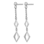 Leslie's Sterling Silver Rhodium-plated Polished Earrings - Product Photo