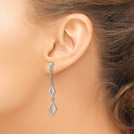 Leslie's Sterling Silver Rhodium-plated Polished Earrings - Product Photo