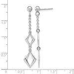 Leslie's Sterling Silver Rhodium-plated Polished Earrings - Product Photo