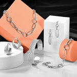 Leslie's Sterling Silver Rhodium-plated Textured Hoop Earrings - Product Photo