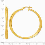 Sterling Silver Gold-plated Polished Hoop Earrings - Product Photo