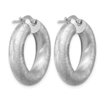 Leslie's Sterling Silver RH-plated Radiant Essence Hoop Earrings - Product Photo