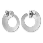 Leslie's SS RH-plt Radiant Essence Textured Tapered Circle Post Earrings - Product Photo