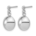 Leslie's Sterling Silver RH-plated Polished Domed Post Dangle Earrings - Product Photo