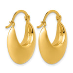 Leslie's Sterling Silver Gold-tone Polished Hoop Earrings - Product Photo