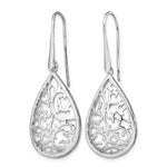 Leslie's Sterling Silver Rhod-pltd Polished Cut-out Teardrop Dangle Earring - Product Photo