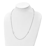 Leslie's Sterling Silver Rhod-pl Cross and Miraculous Medal Necklace - Product Photo