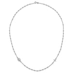 Leslie's Sterling Silver Rhod-pl Cross and Miraculous Medal Necklace - Product Photo