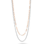 Leslie's Sterling Silver Rh-p & Rose-tone 2-strand Bolo Bracelet - Product Photo