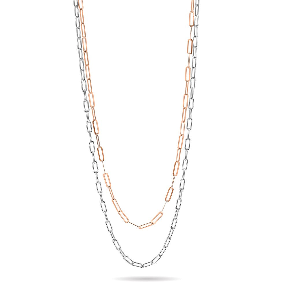 Leslie's Sterling Silver Rh-p & Rose-tone 2-strand Bolo Bracelet - Product Photo