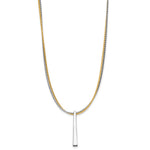 Leslie's SS RH/Gold-plated 2-Wire Tapered Bar w/ 2in Ext. Necklace - Product Photo