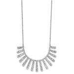 Leslie's SS Radiant Essence Pol/Textured Bars w/ 2in Ext. Necklace - Product Photo