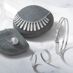 Leslie's SS Radiant Essence Pol/Textured Bars w/ 2in Ext. Necklace - Product Photo